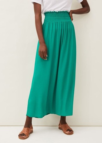 Phase Eight Grace Shirred Skirts Green USA | 1462075-UL